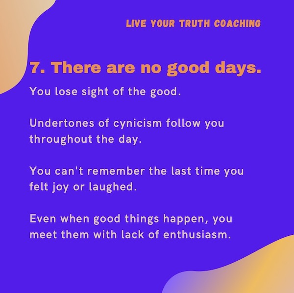 8 Recognise any of these Live Your Truth Coaching 2023
